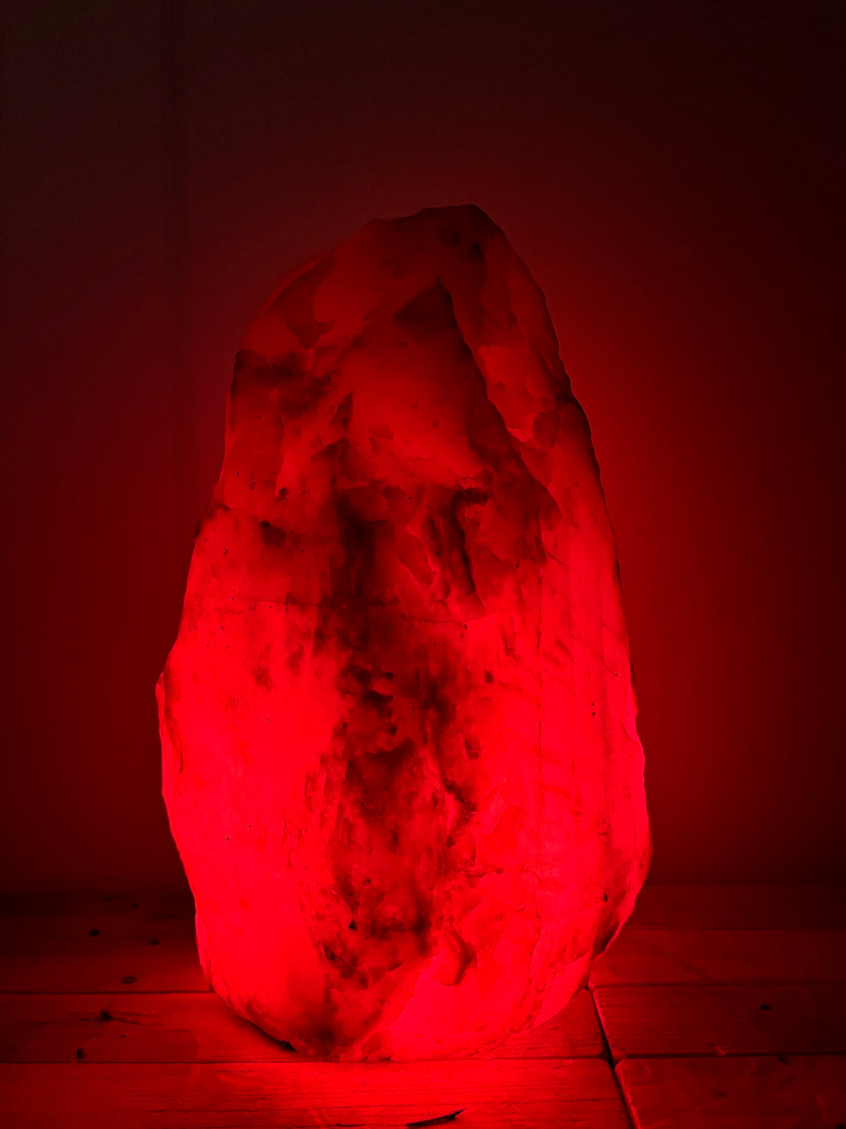 Himalaya zoutlamp 25-30kg, handgemaakt uit massief roze zoutsteen, luxe natuurlijke lamp voor grote ruimtes.