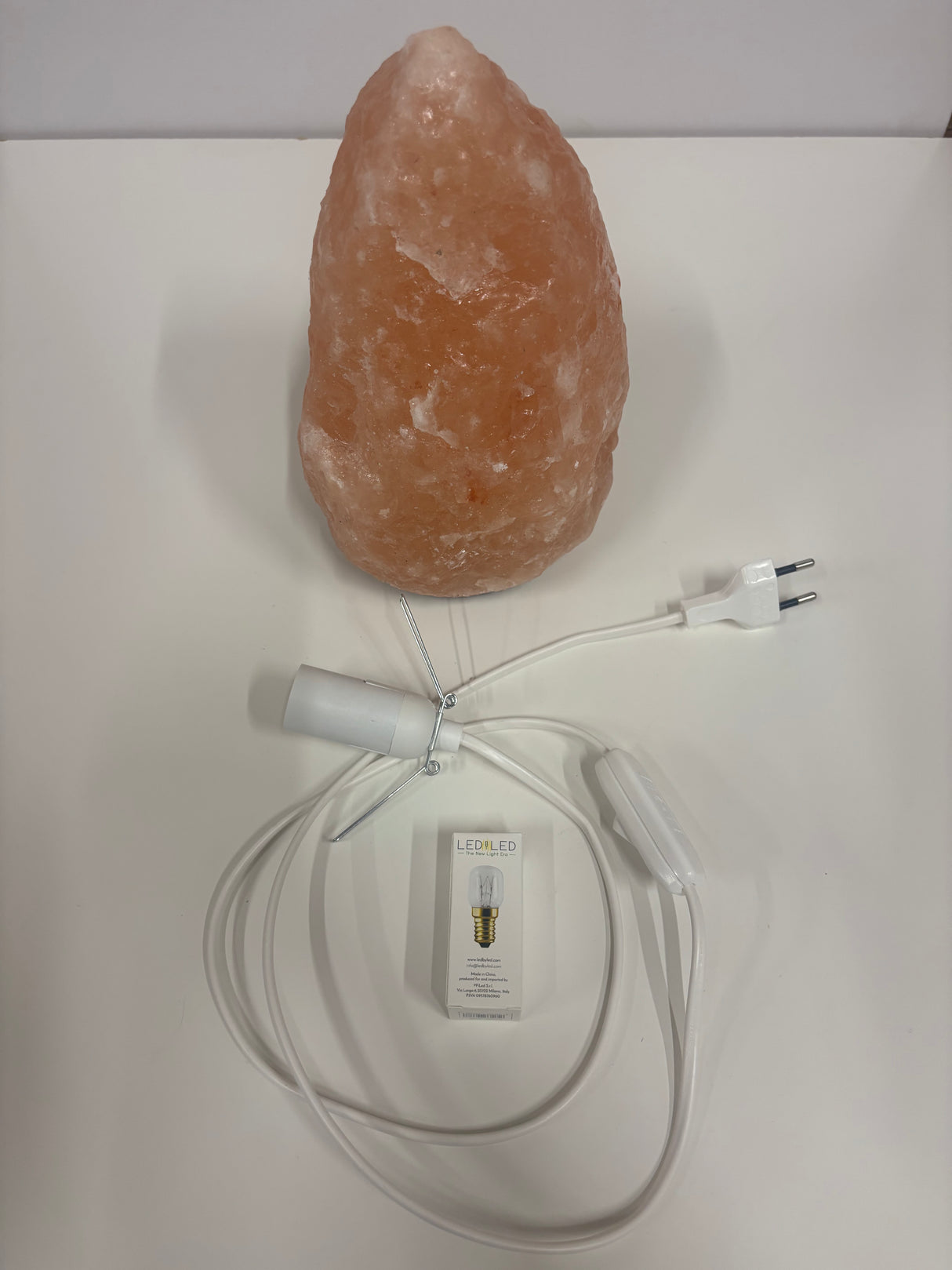 Zoutlamp 2-3 kg – Himalaya Zoutsteen Lamp – Roze – Incl. kabel & lampje