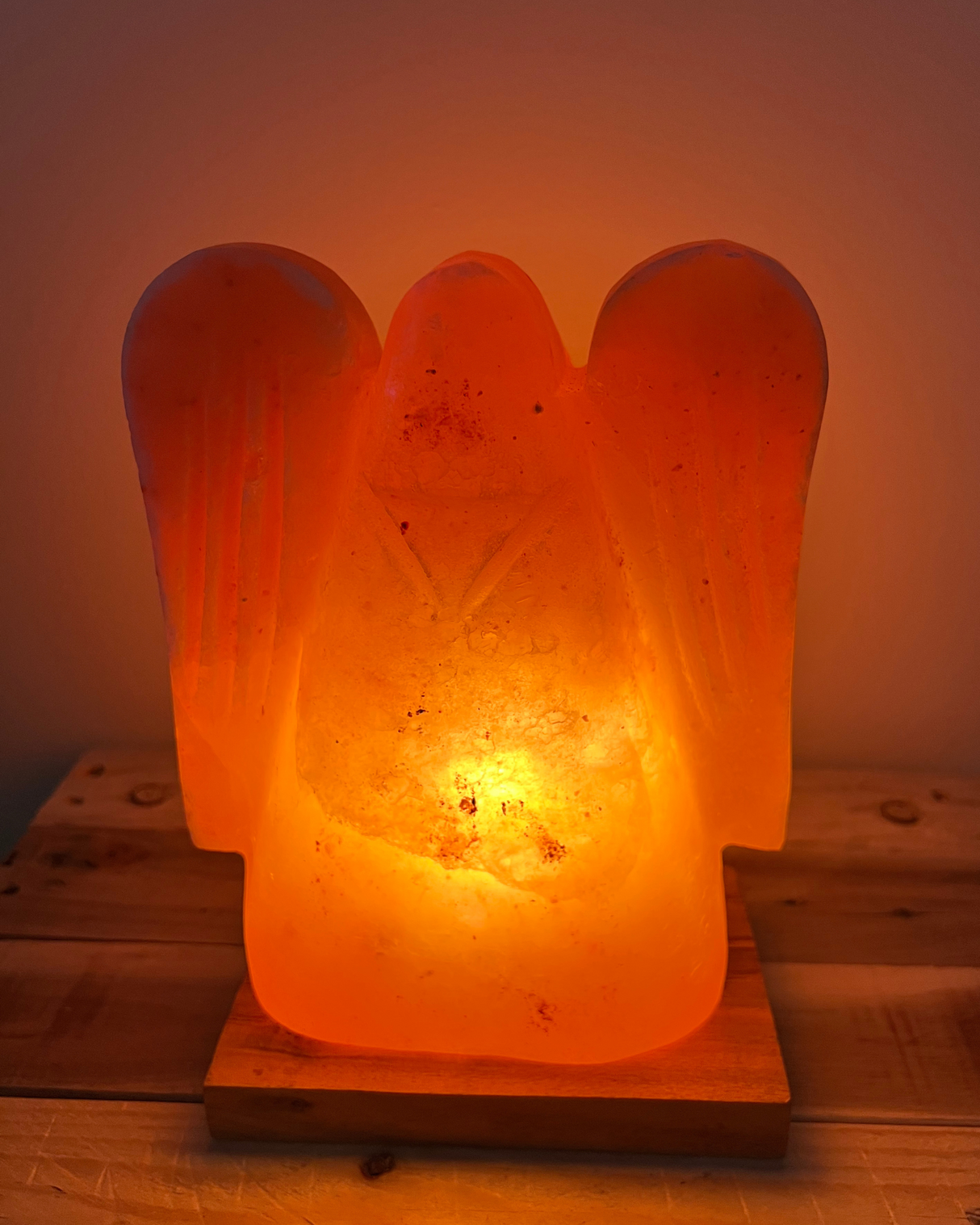 Engel Himalaya zoutlamp, warm oranje gloeiend, 4.5 kg