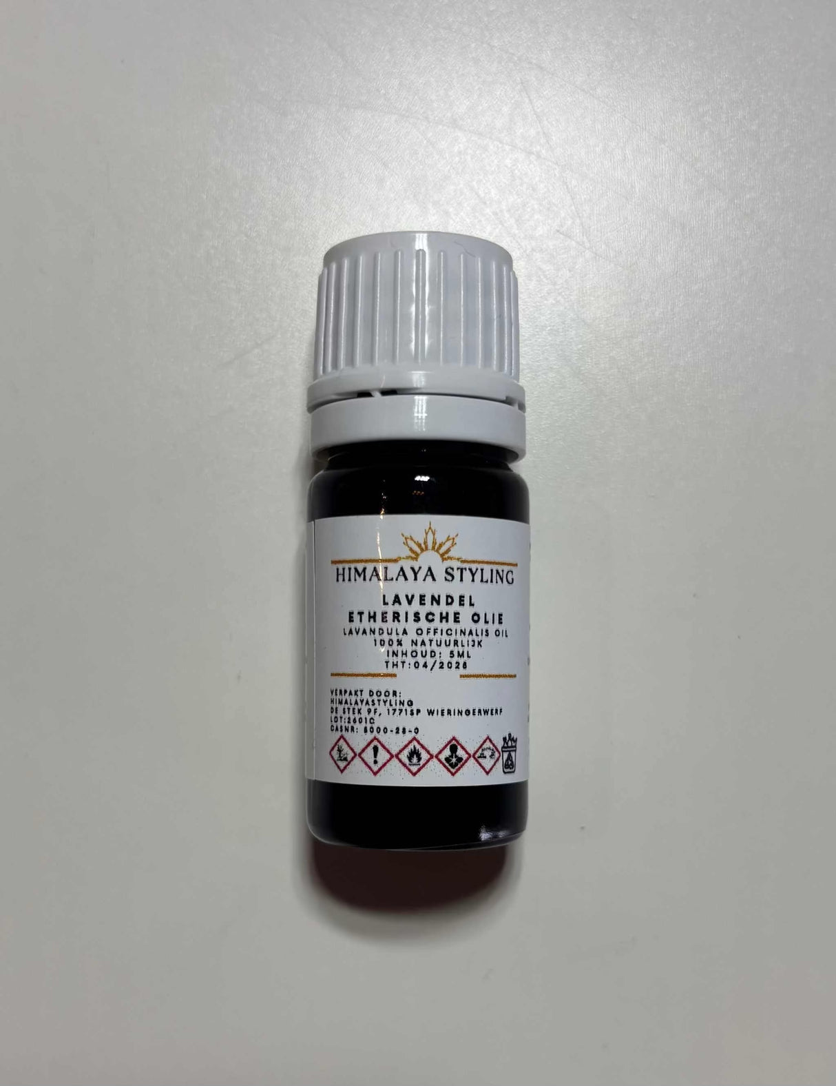 Flesje bruinglazen etherische olie 5ml voor natuurlijke wasgeur met lavendel en sinaasappel