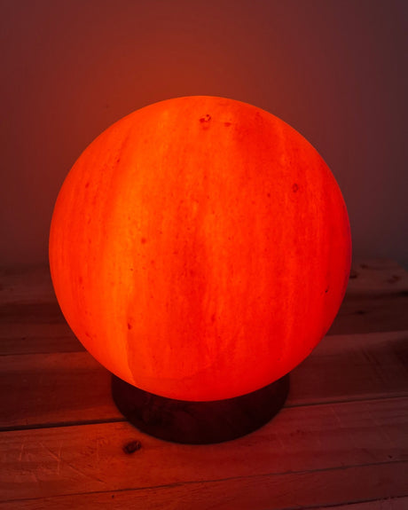 Bol Himalaya zoutlamp, warm oranje gloeiend, 4.0 kg