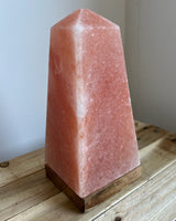 Obelisk Himalaya zoutlamp, natuurlijke roze tint, 3.0 kg