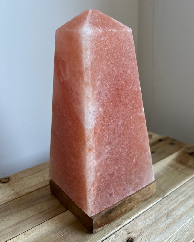 Obelisk Himalaya zoutlamp, natuurlijke roze tint, 3.0 kg