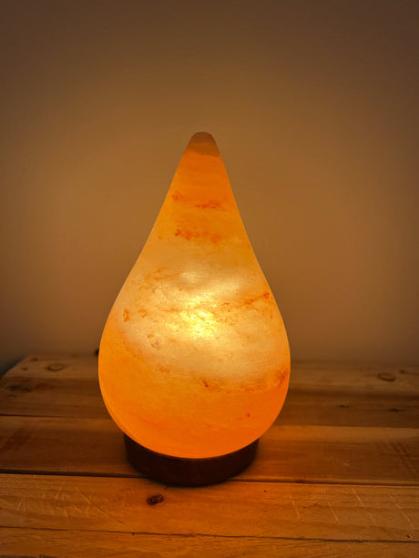Druppel Himalaya zoutlamp, warm oranje gloeiend, 3.0 kg