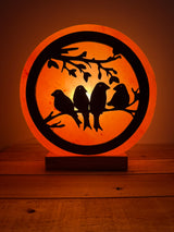 Himalaya Zoutlamp - Vogels 3D - incl. kabel & reservelampje