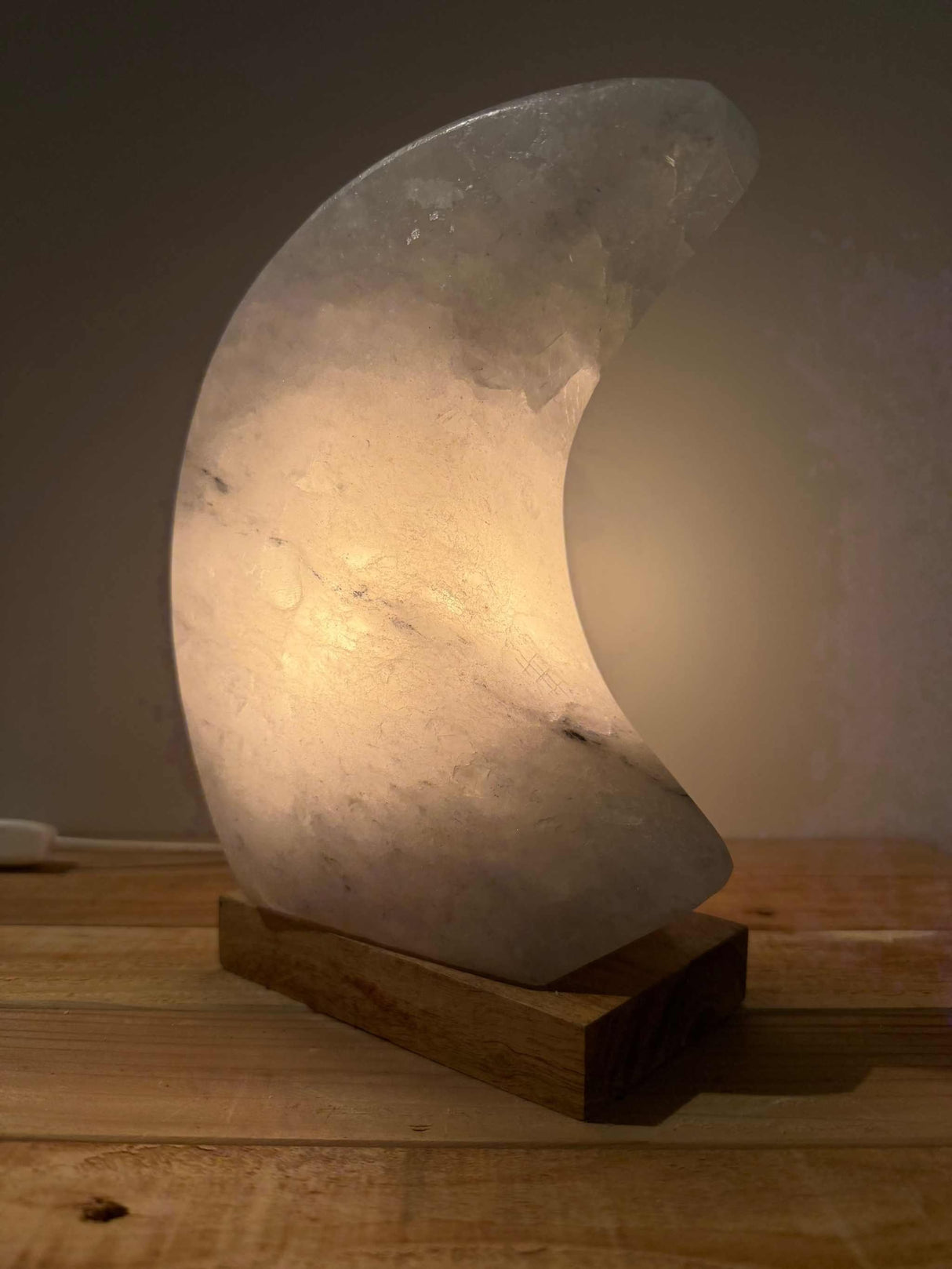 Himalaya Zoutlamp - Maan (roze, grijs of wit) - incl. kabel & reservelampje