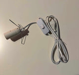 Witte stroomkabel met aan-uit schakelaar en E14 fitting voor Himalaya zoutlampen