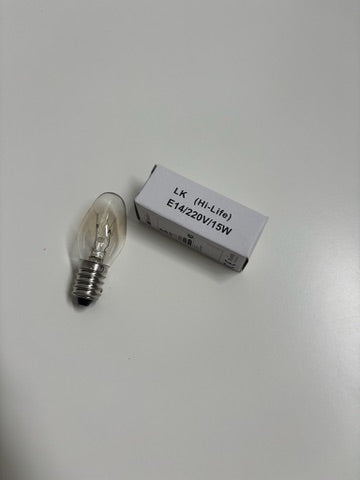 Vervangingslamp met E14 fitting, speciaal ontworpen voor Himalaya zoutlampen – beschikbaar in 7W, 15W en 25W voor optimale warmte en sfeer.