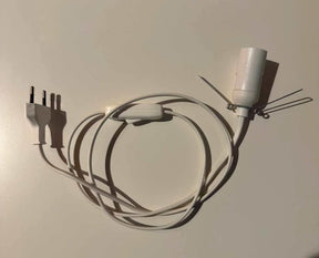 Witte stroomkabel met aan-uit schakelaar voor Himalaya zoutlampen en E14 fitting